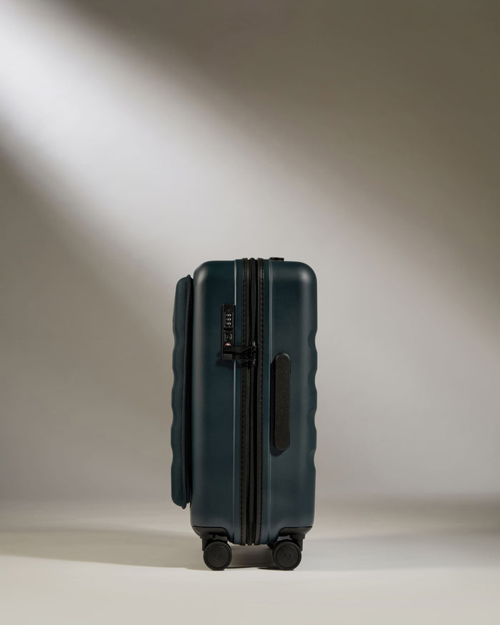 a suitcase with wheels on it