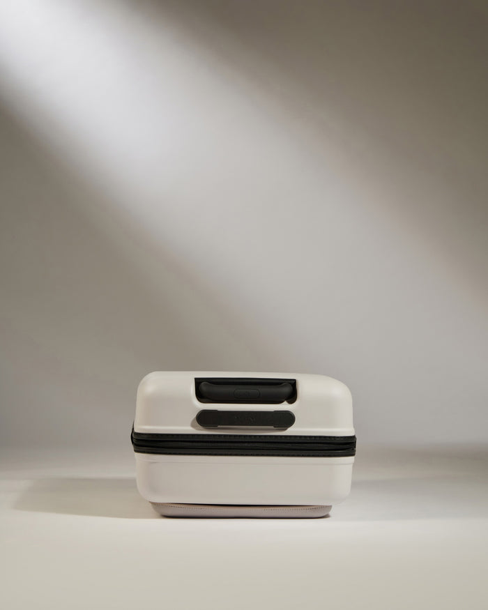a white box with black trim