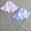 Clark and Beau Exclusive Girls Blue Gingham Sun Hat
