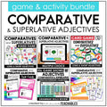Comparative & Superlative Adjective Activity Bundle | Print & Digital - Hot Chocolate Teachables