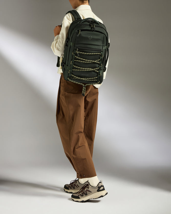 a person wearing a backpack