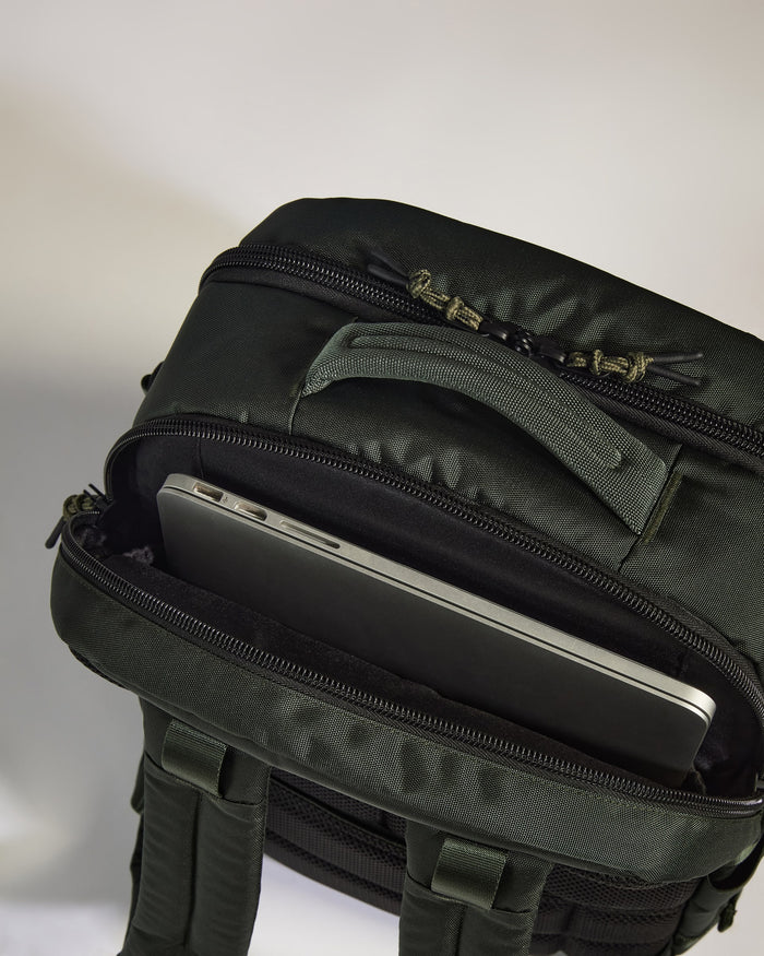 a laptop in a backpack