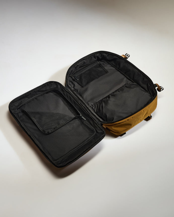 a bag with a black inside