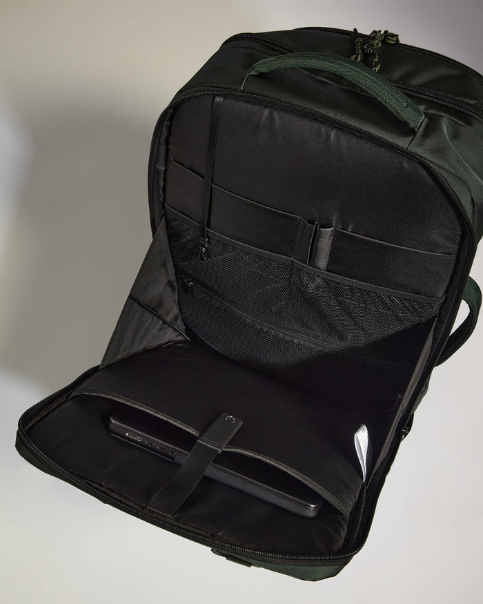 a black bag with a black object inside