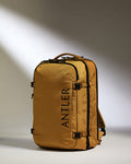 a yellow backpack with black straps