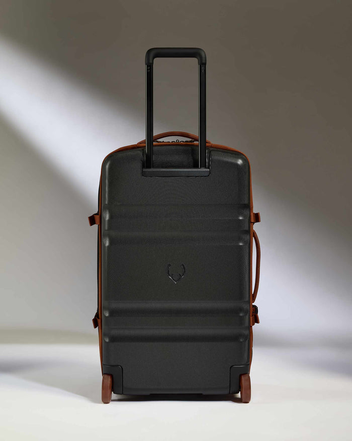 a suitcase with wheels and handle