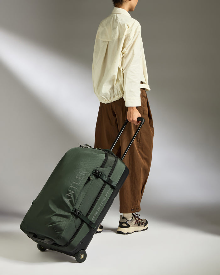 a man with a suitcase