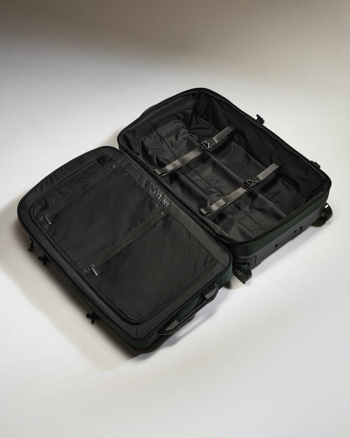 a black suitcase with a black inside