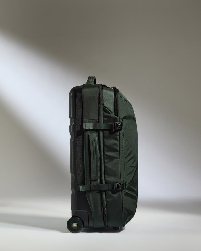 a black suitcase with wheels