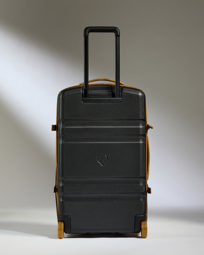 a suitcase with wheels and handle
