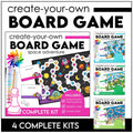 Editable Board Game Templates - Customize Blank Playing Cards in PowerPoint - Hot Chocolate Teachables