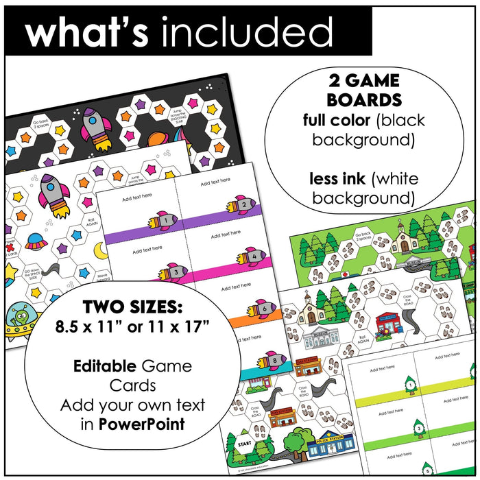 Editable Game Templates Bundle – Board Games & Card Games for Any Subject - Hot Chocolate Teachables