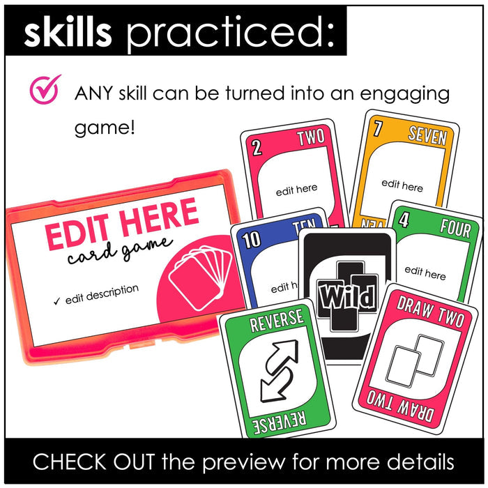 Editable Game Templates Bundle – Board Games & Card Games for Any Subject - Hot Chocolate Teachables