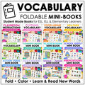 ESL Basic Vocabulary Mini-Books | Seasons, Food, House, Verbs, School, Routine - Hot Chocolate Teachables