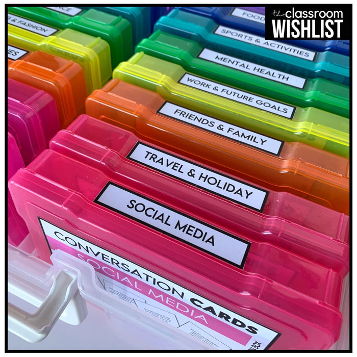 ESL Conversation Card Mega Bundle | Topic Based Questions for Teens & Adults - Hot Chocolate Teachables
