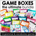 English Games Bundle - Parts of Speech, Verbs, Nouns, Prepositions, Vocabulary - Hot Chocolate Teachables