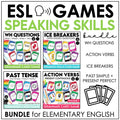 ESL Speaking Card Games Bundle | Activities to Practice Conversation - Hot Chocolate Teachables