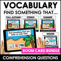 ESL Vocabulary BOOM CARD™ BUNDLE : Spring, Summer, Autumn, Winter - Hot Chocolate Teachables