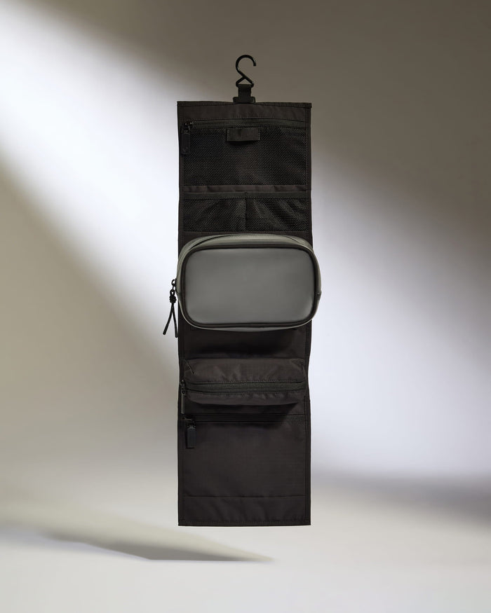 a black bag from a hook