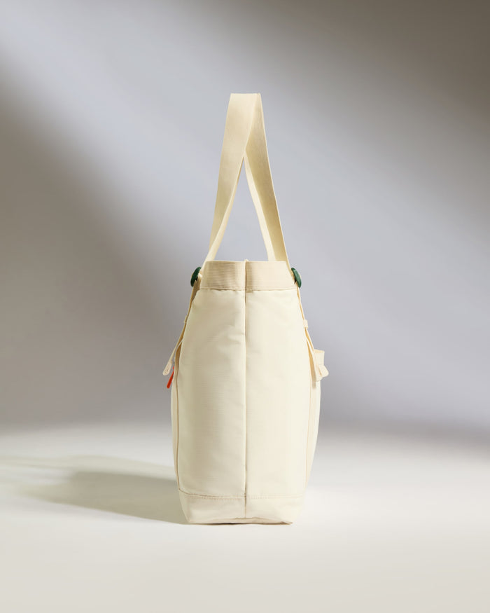 a white bag with a strap
