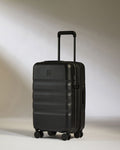 a black suitcase with wheels