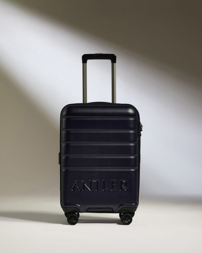 a black suitcase with handle