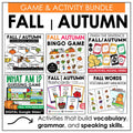 Fall Vocabulary Games Bundle – ESL, ELL & Elementary Autumn Activities - Hot Chocolate Teachables