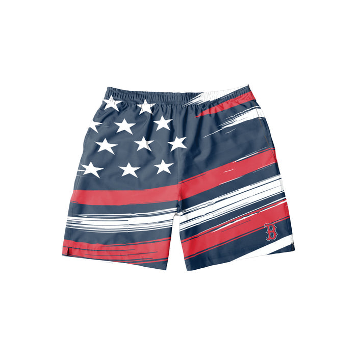 FOCO MLB Boston Red Sox Americana Traditional Swim Trunks - Mens