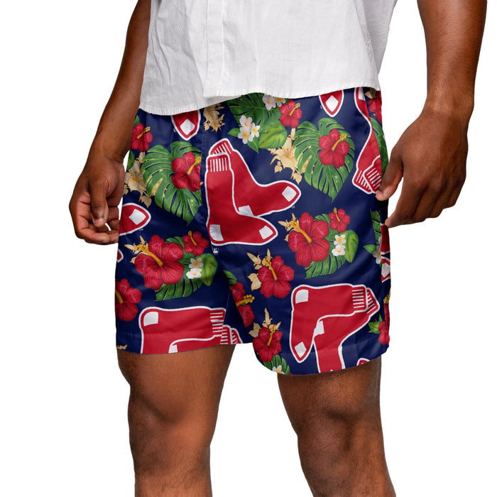 FOCO MLB Boston Red Sox Floral Swimming Trunks - Mens
