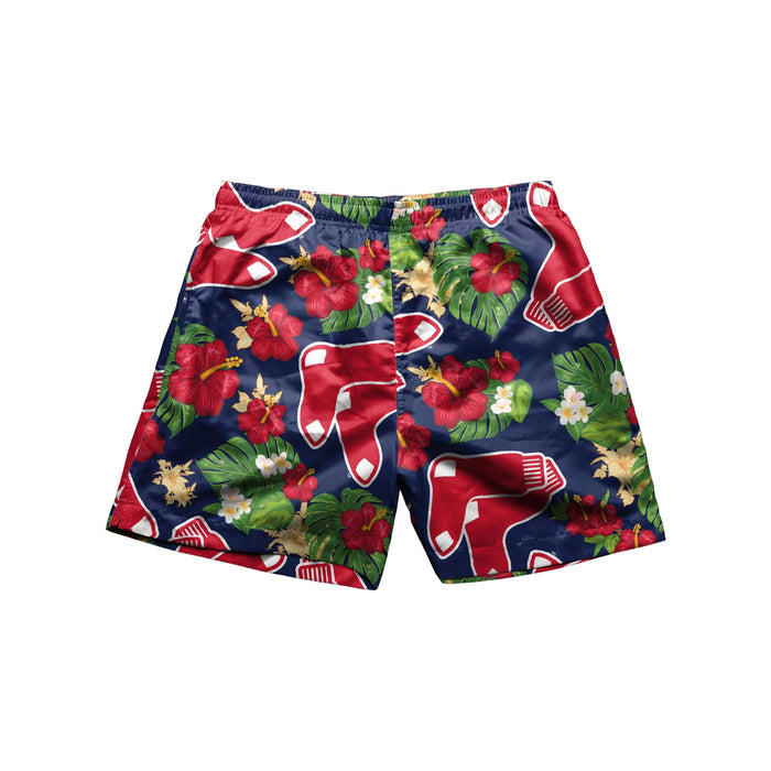 FOCO MLB Boston Red Sox Floral Swimming Trunks - Mens