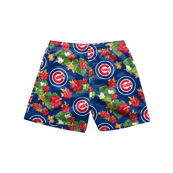 FOCO MLB Chicago Cubs Floral Swimming Trunks - Mens