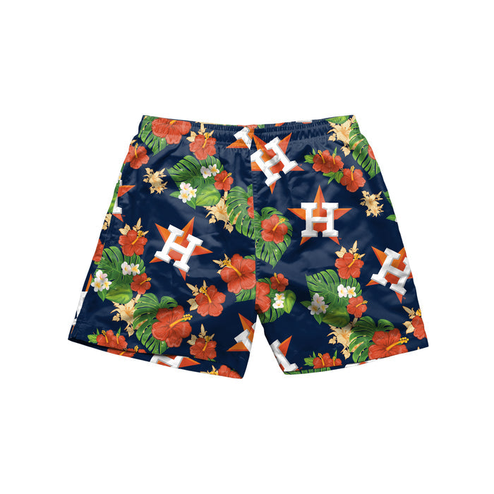 FOCO MLB Houston Astros Floral Swimming Trunks - Mens