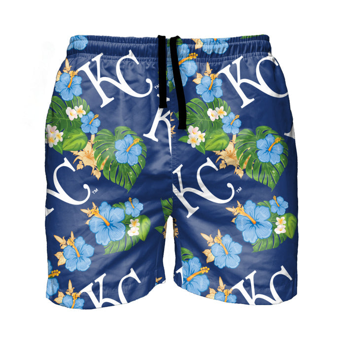 FOCO MLB Kansas City Royals Floral Swimming Trunks - Mens