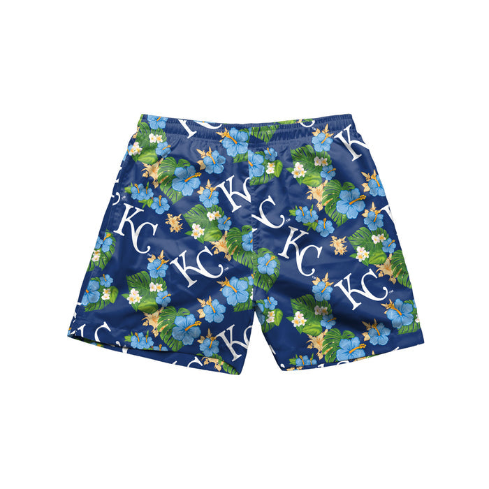 FOCO MLB Kansas City Royals Floral Swimming Trunks - Mens