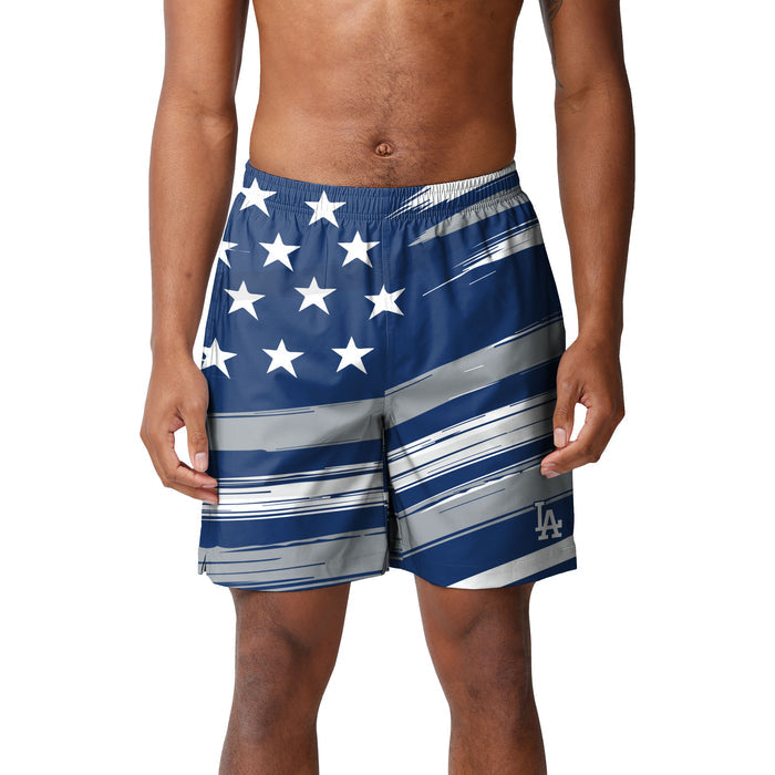 FOCO MLB Los Angeles Dodgers Americana Traditional Swim Trunks - Mens
