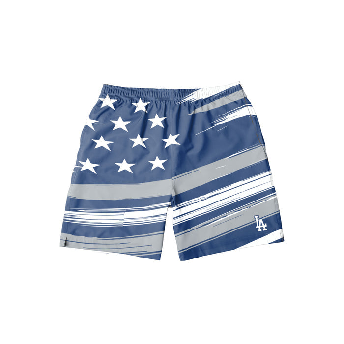 FOCO MLB Los Angeles Dodgers Americana Traditional Swim Trunks - Mens