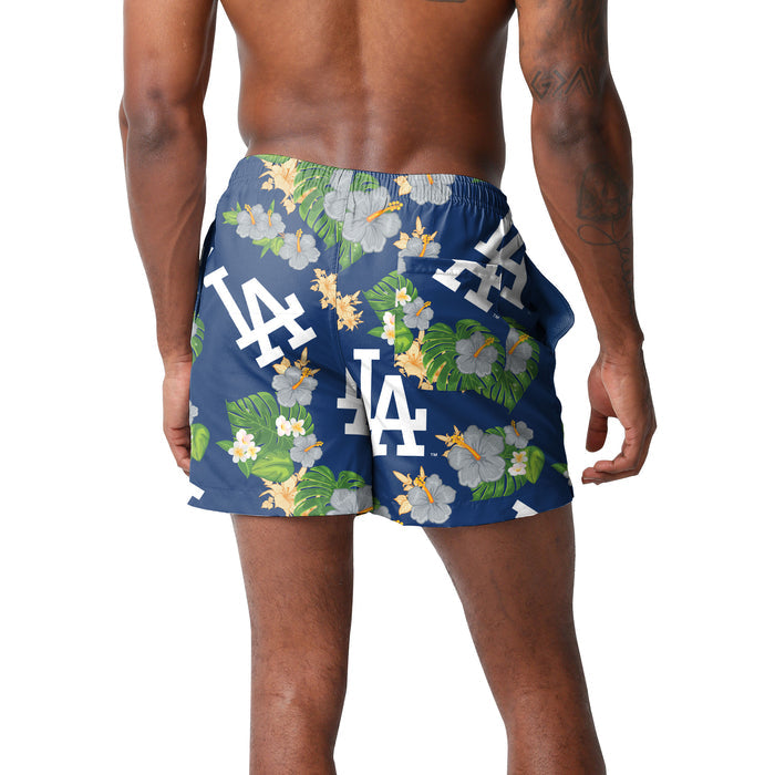 FOCO MLB Los Angeles Dodgers Floral Swimming Trunks - Mens