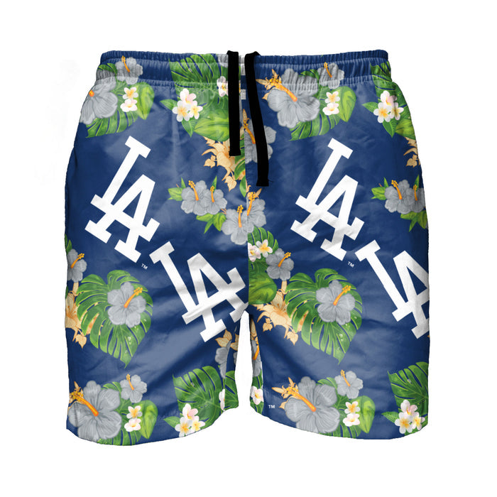 FOCO MLB Los Angeles Dodgers Floral Swimming Trunks - Mens