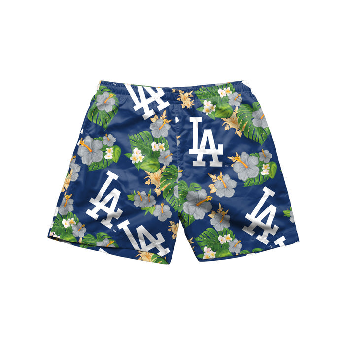 FOCO MLB Los Angeles Dodgers Floral Swimming Trunks - Mens