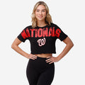 FOCO MLB Washington Nationals Womens Distressed Wordmark Crop Top