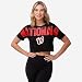FOCO MLB Washington Nationals Womens Distressed Wordmark Crop Top