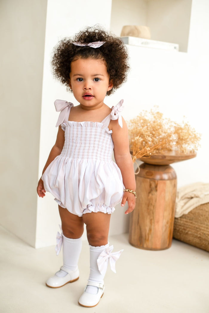 Girls Beige Stripe Socks