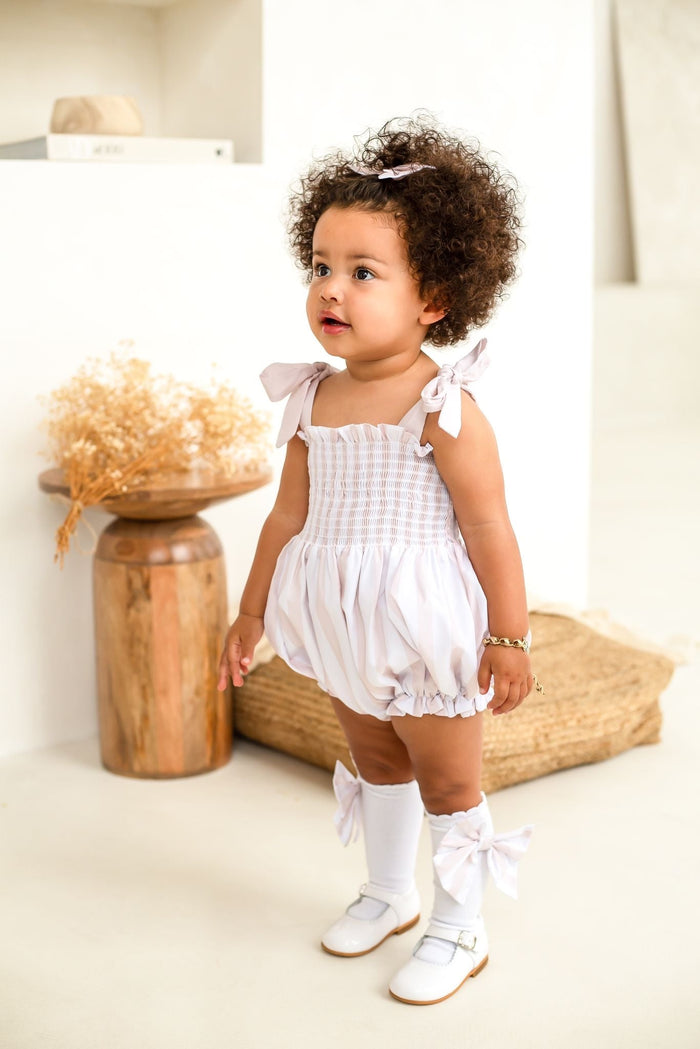 Girls Beige Stripe Socks