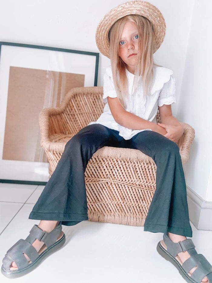 Girls Black Flares