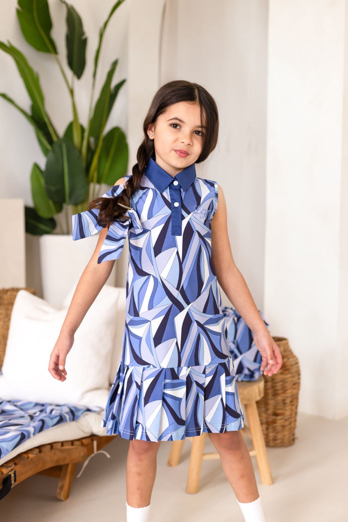 Girls Blue Personalised Riviera Muse Tennis Dress