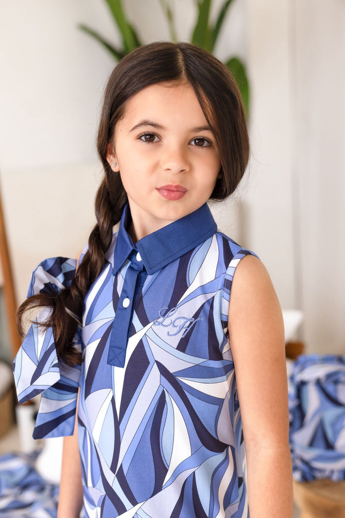 Girls Blue Personalised Riviera Muse Tennis Dress