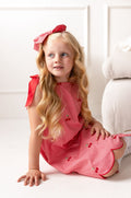 Girls Cherry Red Chic Dress