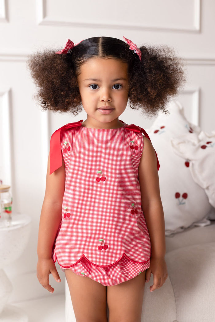 Girls Cherry Red Chic Set