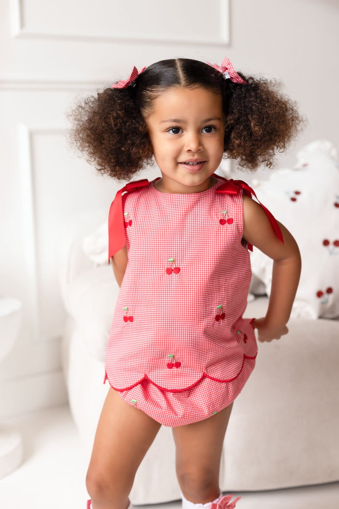 Girls Cherry Red Chic Set