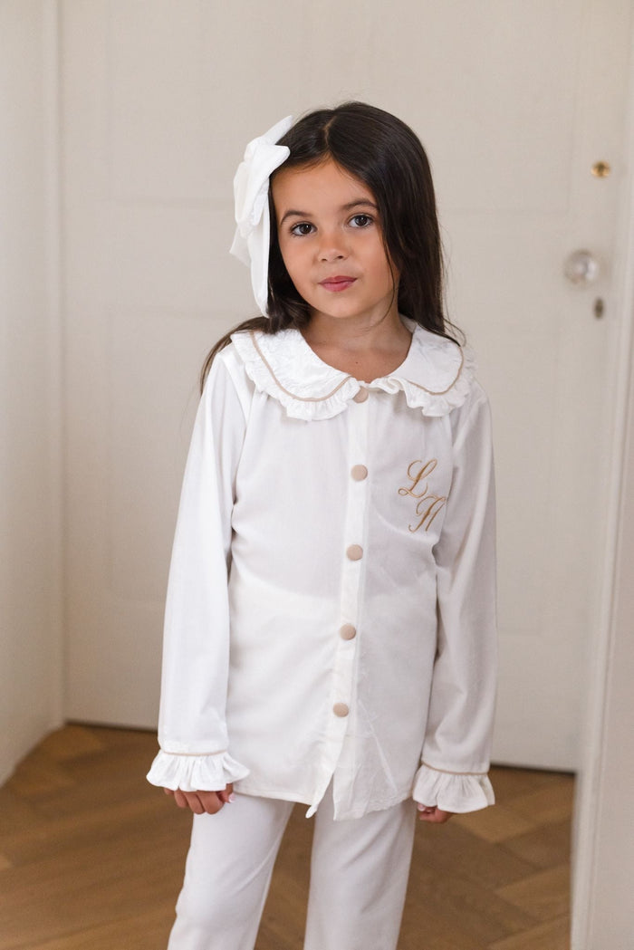 Girls Ivory Luxe Pyjamas